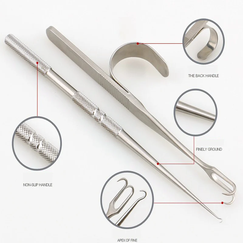 Красивый пластиковый крючок для затягивания носа с двойной шаровой головкой