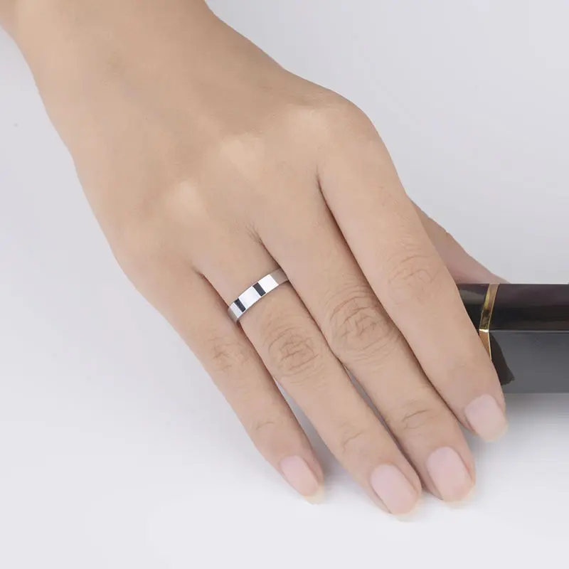 Обручальные кольца Saya для пар высокополированные серебристые вольфрамовые