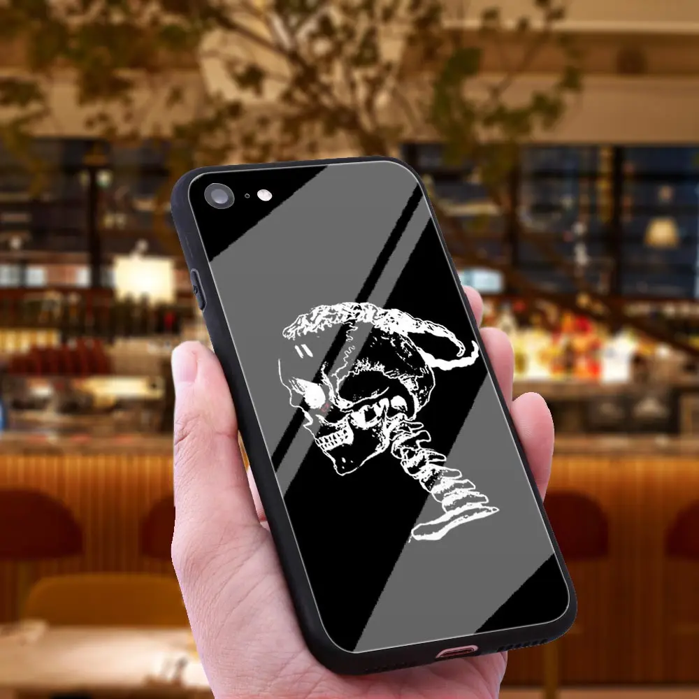 WEBBEDEPP Xxxtentacion плохой чехол из закаленного стекла для телефона Apple iPhone Xr Xs Max X или 10 8