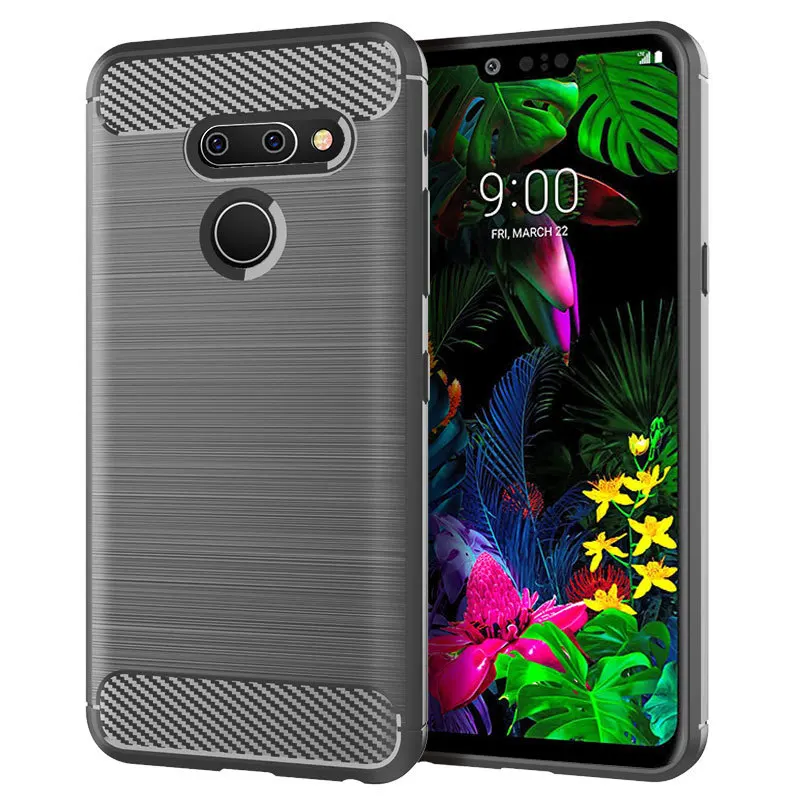 Для LG G8 чехол ThinQ силиконовая прочная Броня мягкая задняя крышка для матовый