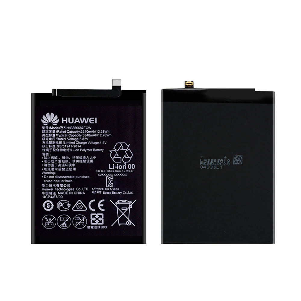 Оригинальный аккумулятор Hua Wei HB356687ECW для Huawei Mate 10 Lite Nova 2 Plus 2i Honor 9i G10 7X 3340 мАч +