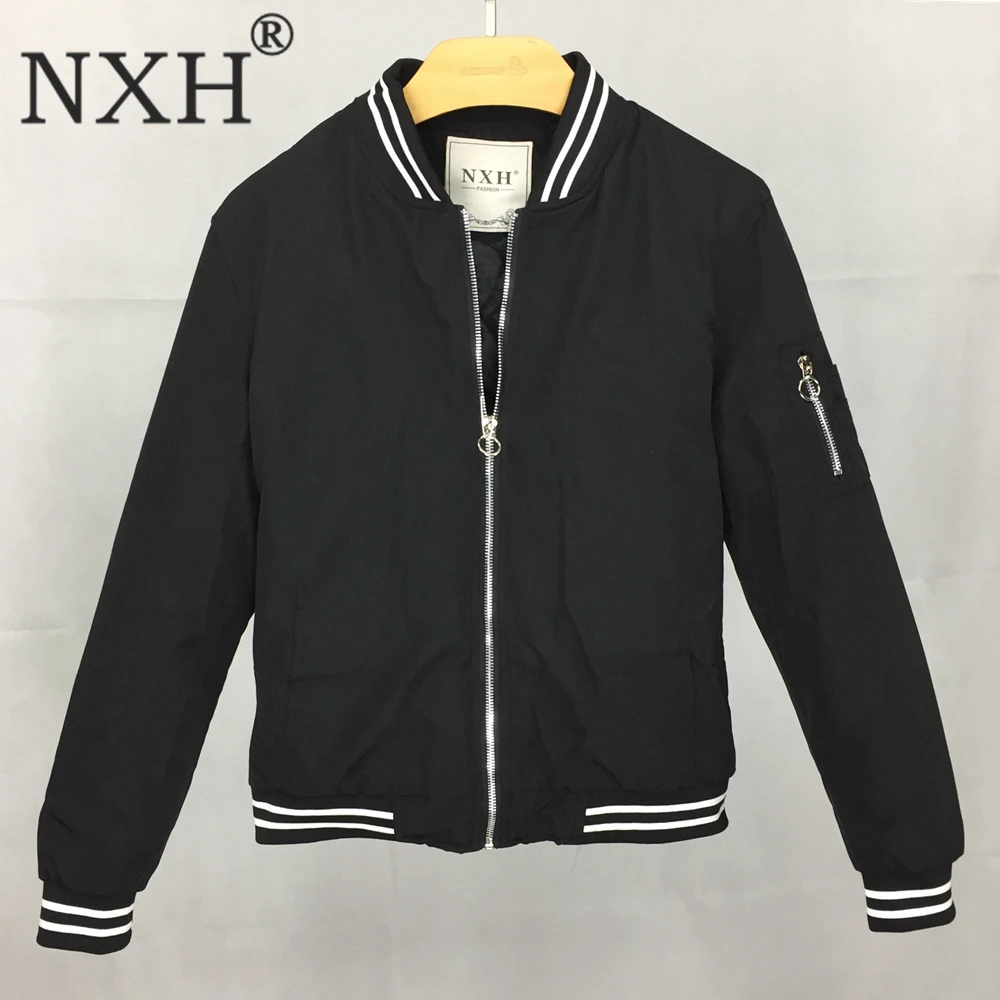 NXH 2018 новый материал для девочек осенняя модная куртка-пилот Женская Базовая