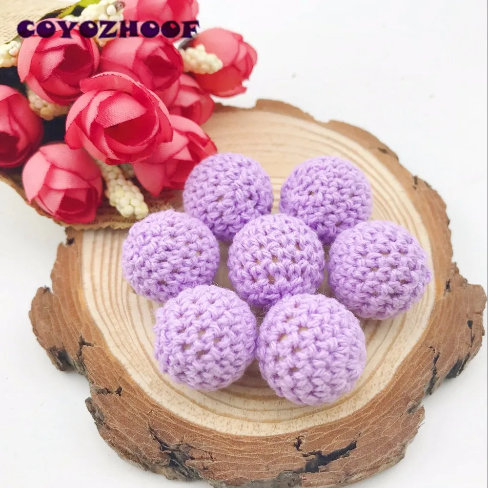 Crochet Beads 5PCS 20mm Can Chew DIY Nursing Bracelet Jewelry Organic Teether Christmas Gifts | Украшения и аксессуары