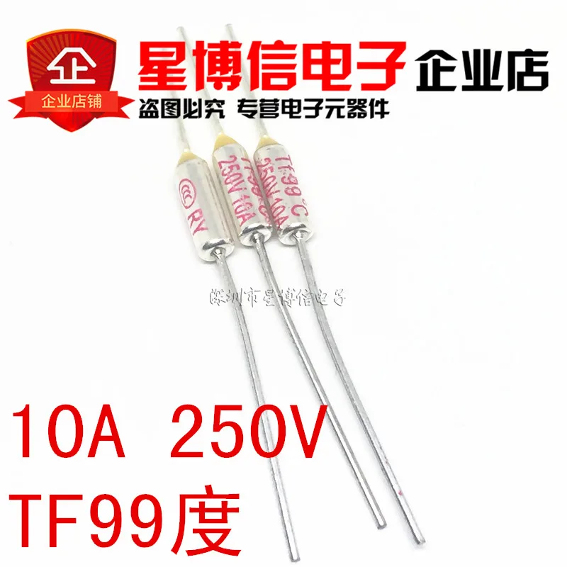 Тепловой предохранитель TF 10A 250V температура 65C 85C 100C 105C 113C 120C 130C 152C 165C 167C 172C 185C 192C 200