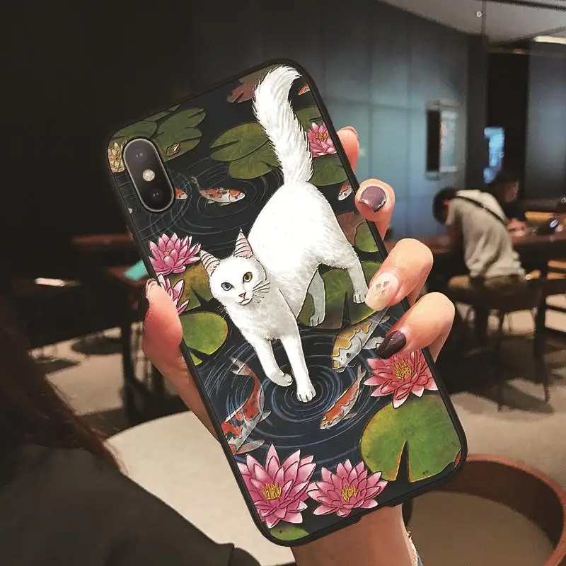 Милый Кот 3D чехол с тиснением для samsung Galaxy S10 S11 S9 S8 A7 A9 A6 A8 плюс 2018 A50 A70 A71 A51 A40 S7 S6 Plus