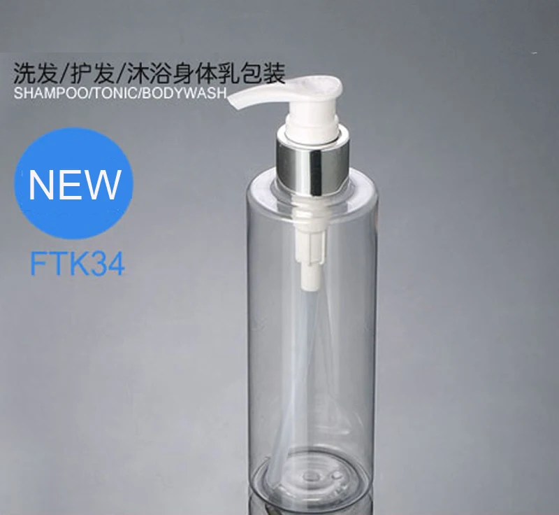 

300PCS/LOT 250ML lotion bottle PET Soap Dispenser Cream Bottle with Cream Pump