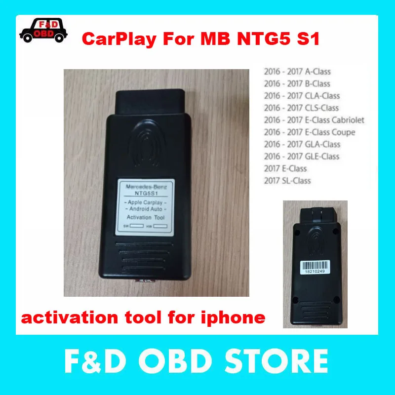 Новый черный инструмент для автоматической активации Apple CarPlay NTG5 S1 Mercedes Benz 2016 2017