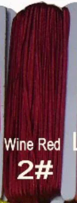 2 Wine Red 30 м = 30mx1 рулон, 3 мм плоский Сутажный нейлоновый шнур+ Змеиный живот/вогнутые ювелирные изделия аксессуары веревка макраме браслет ожерелье нить - Цвет: 2 Wine Red