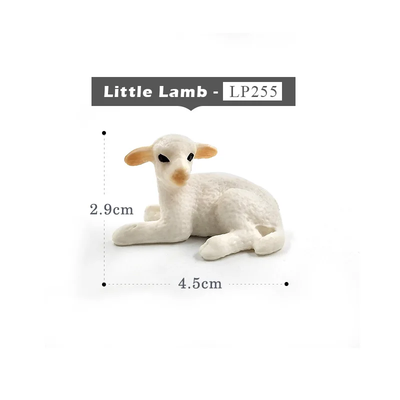 Little Lamb Маленькая овечка Лебедь петух модель животного Петух Курица овца фигурка курица домашний декор миниатюрное украшение для сада в виде Феи аксессуары - Цвет: Little Lamb