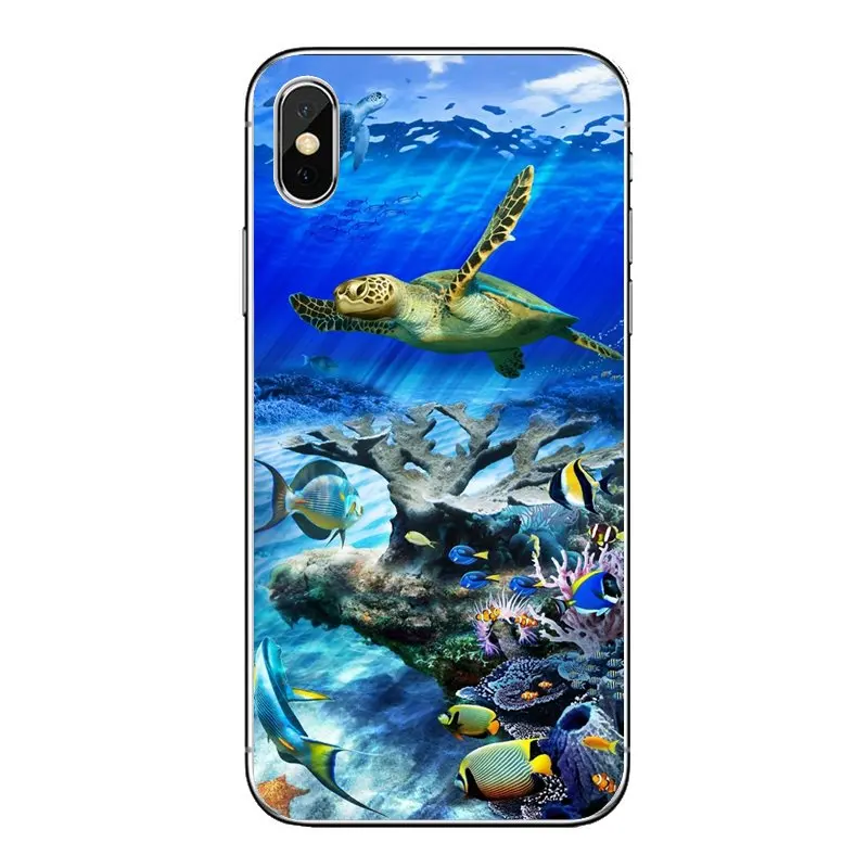 Sea Life &amp Fish Wallpaper Transparent Soft Cases Covers For Samsung Galaxy A5 A6 A7 A8 A9 J4 J5 J7 J8 2017 2018 Plus Prime |