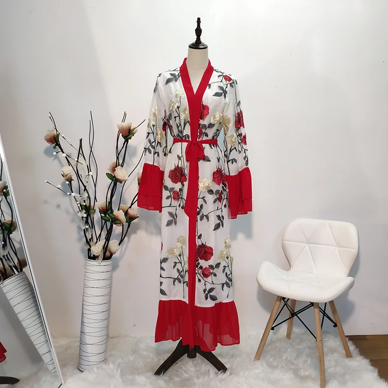

Robe Femme Dubai Abaya Kimono Cardigan Muslim Hijab Dress Kaftan Moroccan Abayas For Women Caftan Qatar Turkish Islam Clothing