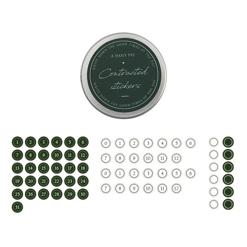 100 ⑤ кор. металлическая коробка дневник календарные наклейки японский ретро