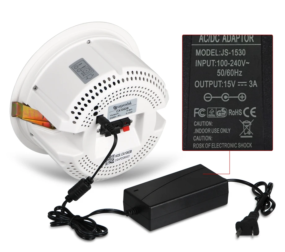 Oupushi Bluetooth динамик 110 В ABS активный настенный динамик PA звуковая система 6,5-дюймовый потолочный динамик Bluetooth 20 Вт для домашней музыки