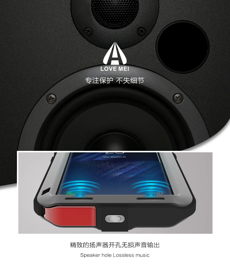 Мощный ударопрочный грязезащитный алюминиевый чехол для Samsung Galaxy S8 Plus телефона