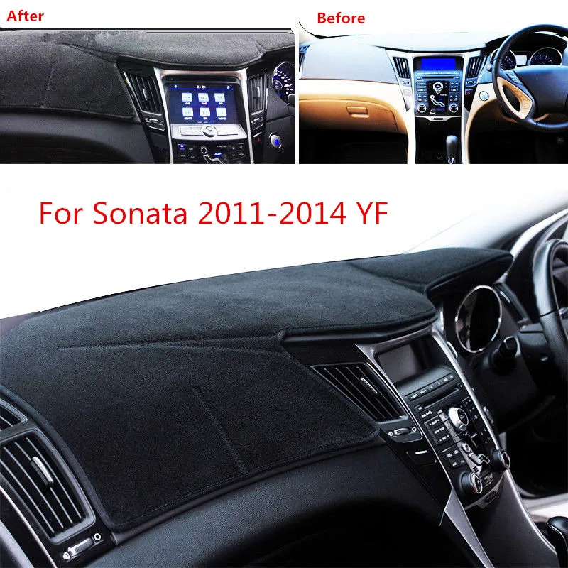 Для Hyundai Sonata 2011 2012 2013 2014 приборной панели автомобиля Крышка Тире коврик интерьер