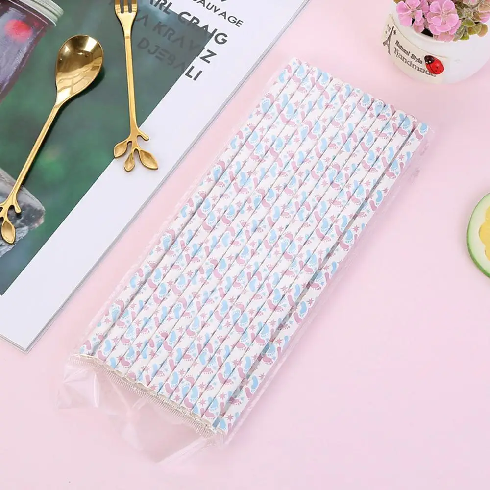 25 шт. декоративные соломинки для детского дня рождения|Одноразовая посуда