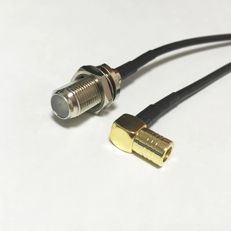 Новый F Женский Джек переключатель SMB правый угол разъем RG174 кабель 20 см 8