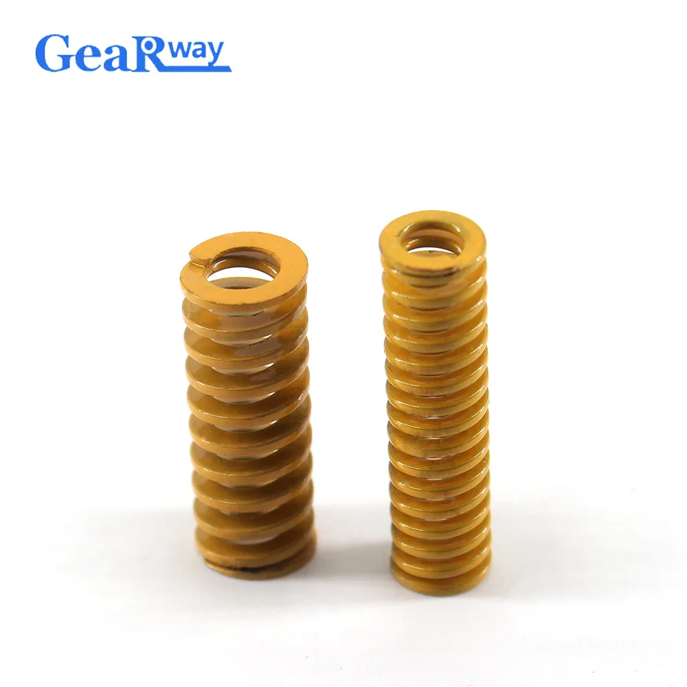 Gearway 2 шт. желтая компрессионная пружина TF10x60/10x6 5/10x9 5/10x100 мм легкая спиральная