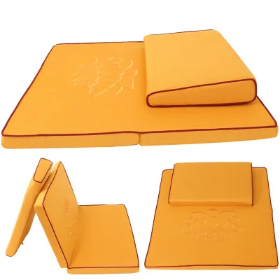 yellow color Фирменная новинка комплект из 2 предметов квадратный 60/70/80 см из натурального волокна кокосовых пальм Zafu и Забутон медитация Подушка для пола медитация в позе лотоса - Цвет: yellow color