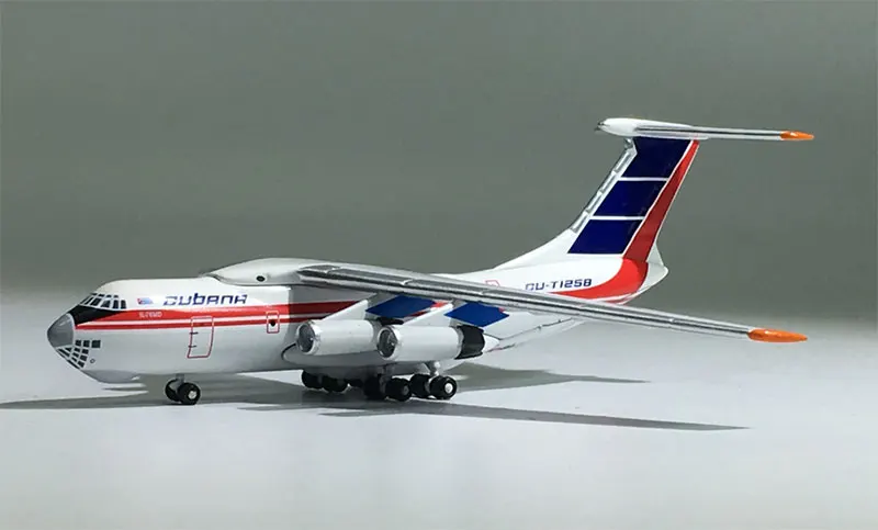 1:500 Аэрофлота Илюшин IL-76 CU-T1258 Кубана Российская авиакомпания металлическая шкала статическая Изысканная имитация Игрушечная модель самолета