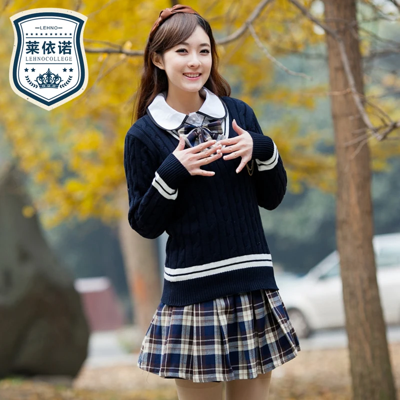 

Fashion Korean Version Spring And Autumn School Uniform Sailor Sweater Suit