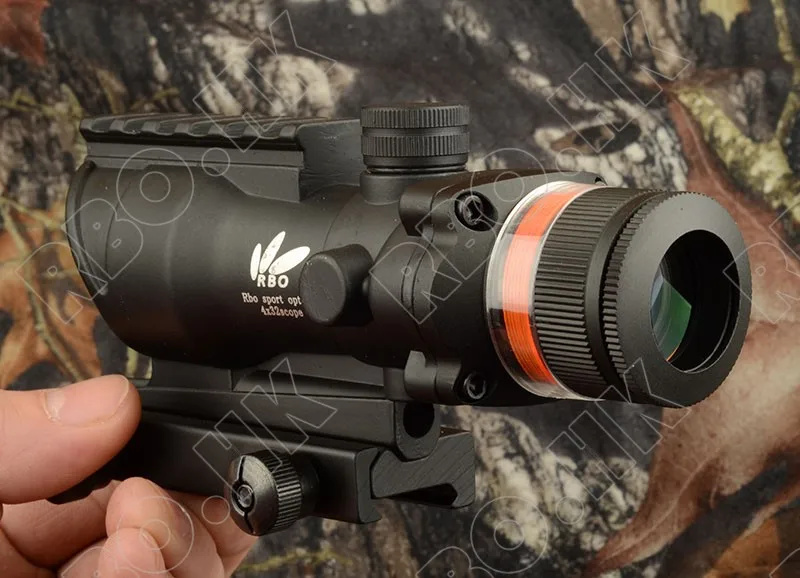 Тактическая Призма Оптика красные оптоволоконные в стиле ACOG 4x32 прицел с