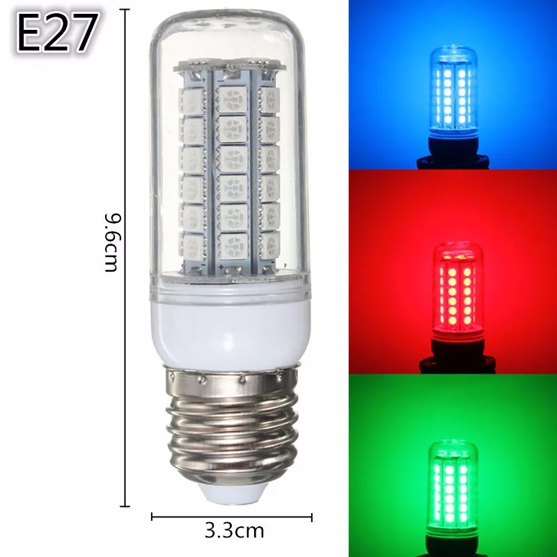 48 Светодиодный s 5050SMD светодиодный светильник лампы E27 E14 G9 B22 AC110 3,5 W энергоэкономичная лампа колба Декор Светильник ing 300 люмен красного, зеленого и синего цвета