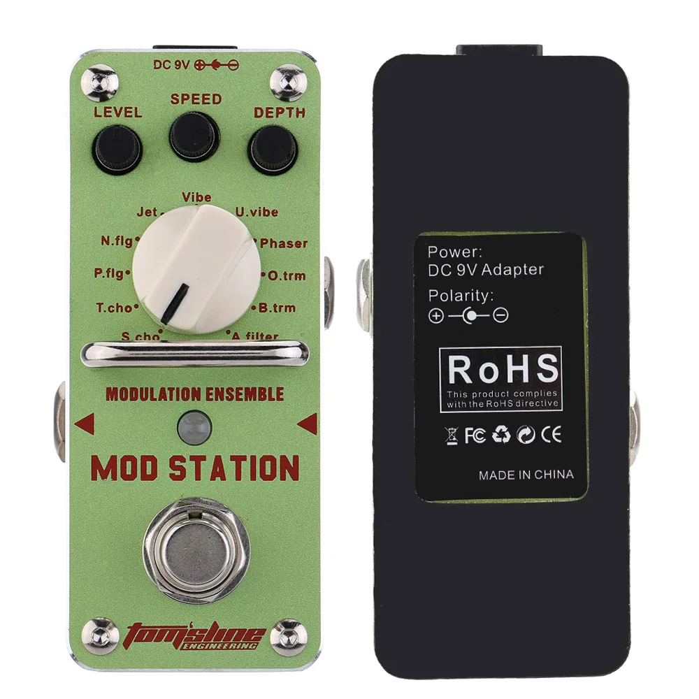AROMA AMS-3 Mod Station Modulation Ensemble Electric Guitar Effect Pedal Mini Single with True Bypass |