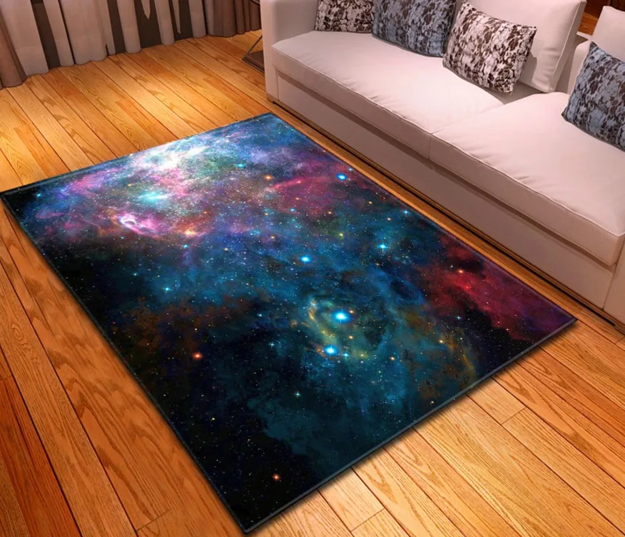 16 Простой Таинственный Звездное ковер для гостинной спальни столовая rugs and carpets шелковистый для дома, гостиной Космический galaxy ковер - Цвет: 16