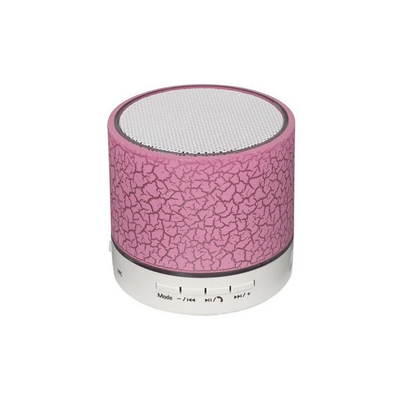 Pink HLTON светодиодный беспроводной Bluetooth динамик мини музыкальный аудио Громкая связь сабвуфер TF USB FM Радио Громкий динамик с микрофоном для телефона MP3 - Цвет: Pink