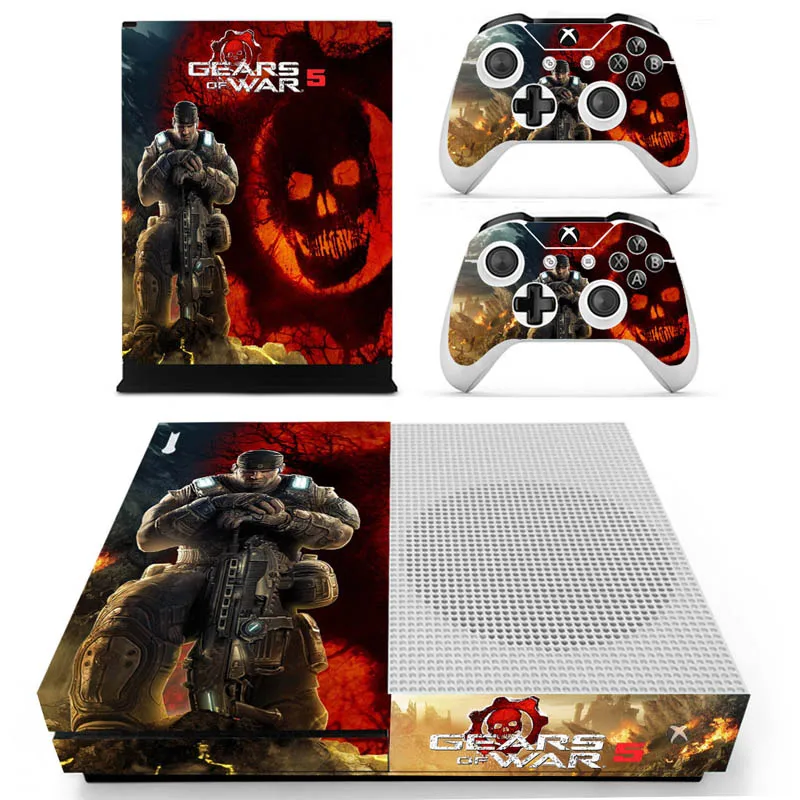 S-1458 GEARS 5 виниловые наклейки для xbox One S консоль с двумя беспроводными контроллерами - Цвет: S-1458