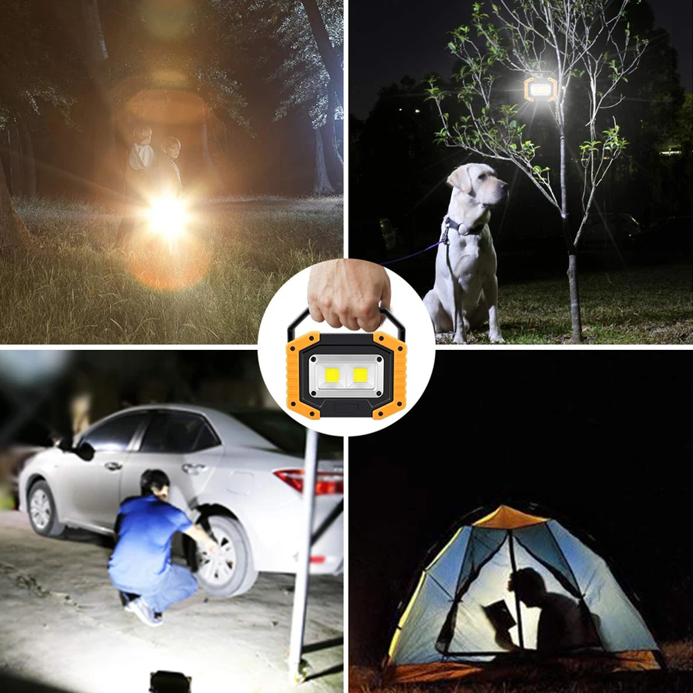 Портативный Точечный светильник светодиодный рабочий COB для лагеря охоты фонарь