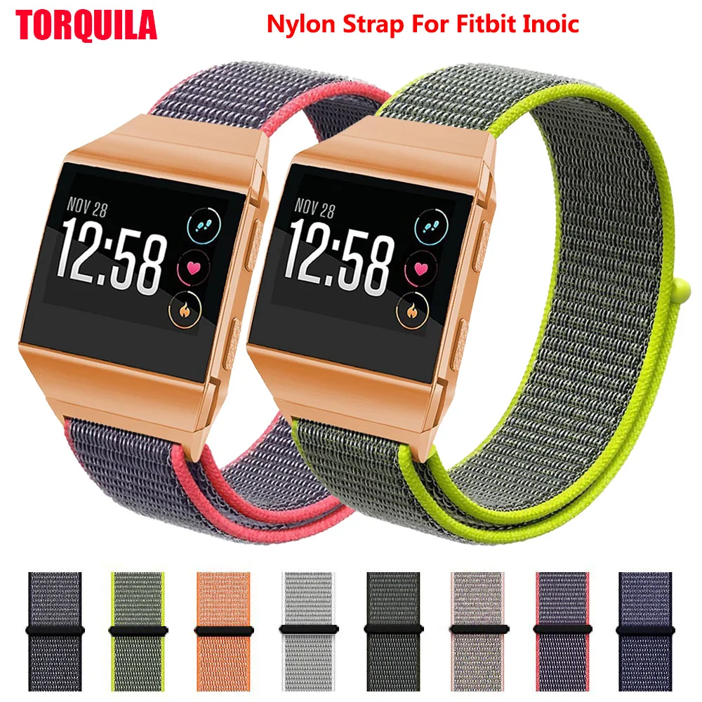 TORQUILA нейлоновая Спортивная петля для Fitbit ионные часы ремешок дышащий Удобный