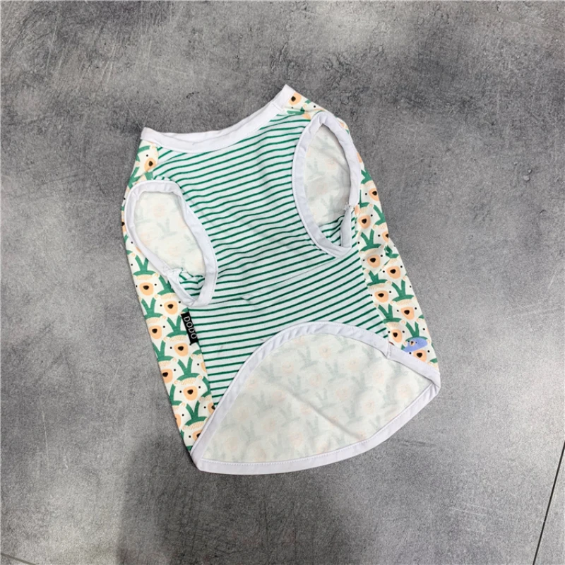 Cotton Dog Vest Pet Summer Clothes T-shirt Pajamas Poodle Bichon Schnauzer Pug French Bulldog Pyjama ropa perro | Дом и сад