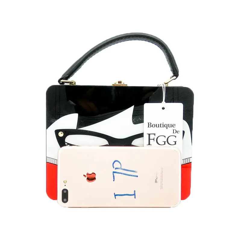 Acrylic Box Evening Bag Luxury Evil Eye Tote Banquet Party Purse Women Message Square Handbags | Багаж и сумки