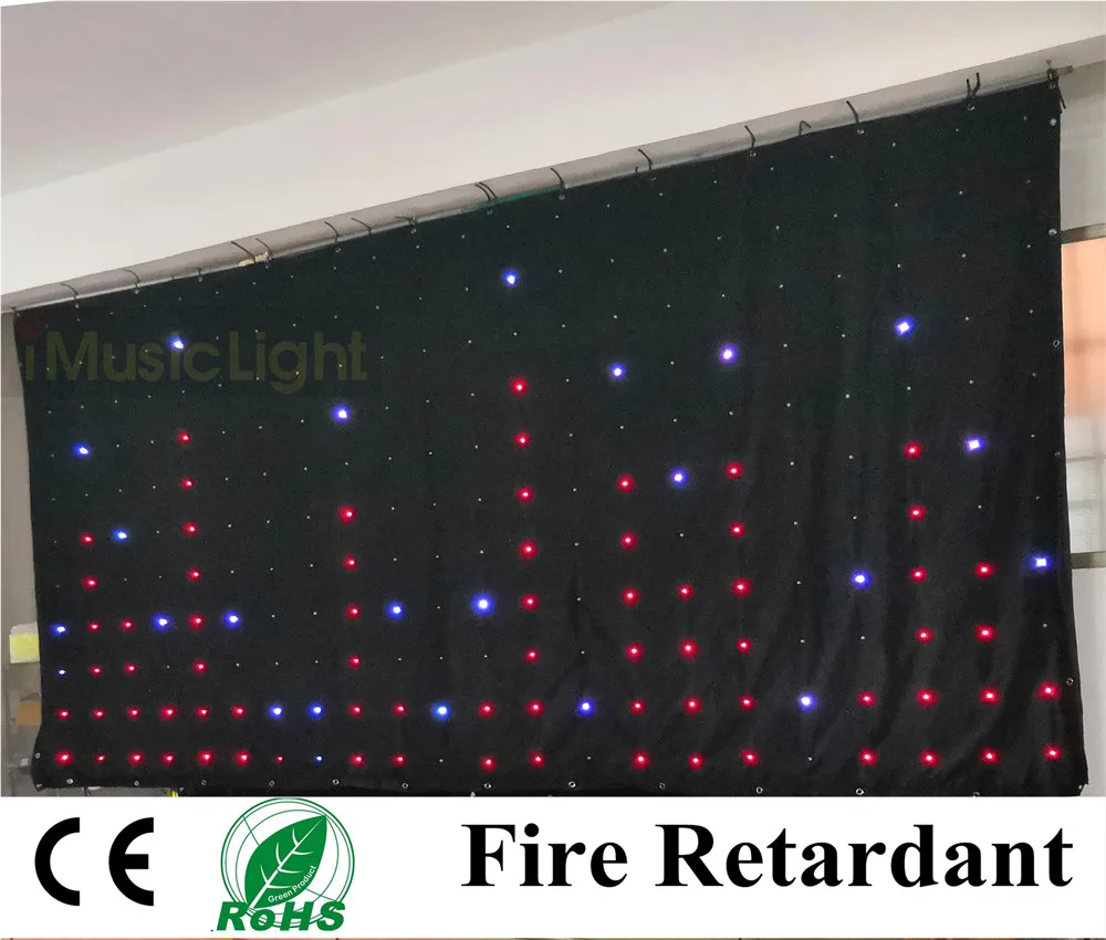 2 шт. P18 м x 4 Светодиодная ткань DMX светодиодная световая занавеска RGB сценическая