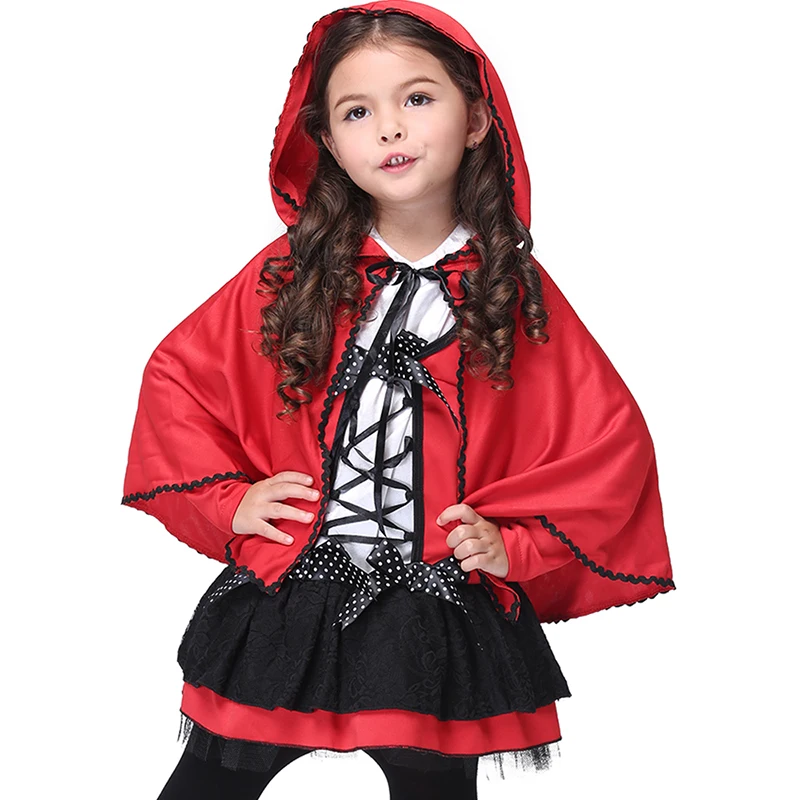 Новинка 2017 года красный костюм с капюшоном для верховой езды Детские костюмы на