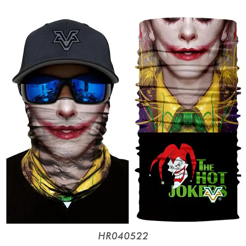3D бесшовная бандана, комическая маска для лица, для улицы, для шеи, Джокер, трубка, Баффы, для охоты, бега, рыбалки, Хэллоуина, зомби, Лыжная Балаклава