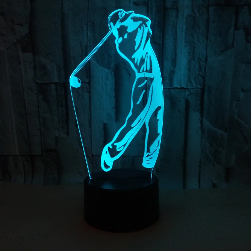 Гольф 3d свет Usb 3d Led визуальный контакт красочный подарок настольная лампа Luminaria De Mesa настольные лампы для гостиной