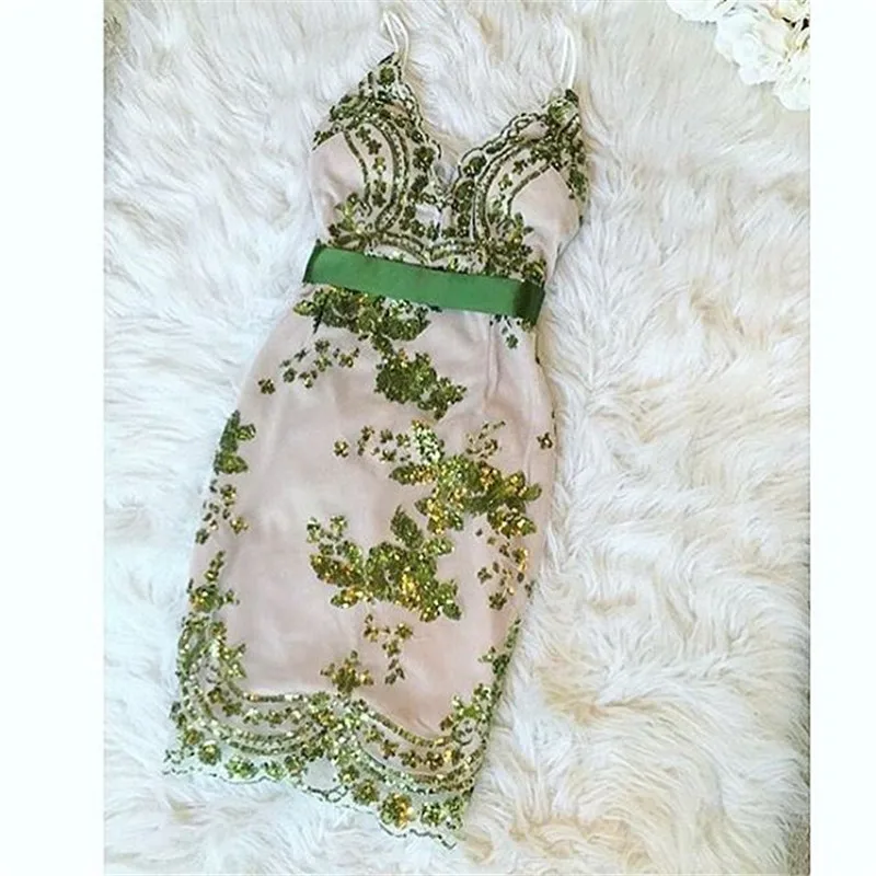 NATTEMAID Fashion design sparkly sequin dress spaghetti strap patchwork elegant summer dresses vestidos