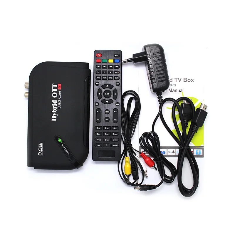 Приёмник спутниковый Android 7,1 ТВ приставка комбо приставка Поддержка IP tv CCCAM Amlogic S905D DDR 1GB Flash 8GB 4k DVBS2 ТВ приставка
