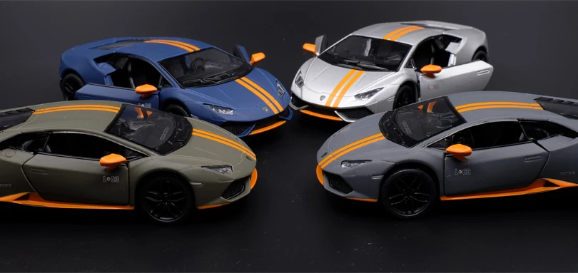 Kinsmart, 1:36, Huracan, LP610-4, AV10, спортивный автомобиль, литая под давлением, модель автомобиля, игрушка с откидной спинкой для детей, подарки, коллекция игрушек