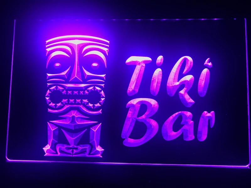 I298 Новинка! Лучшая барная маска Tiki светодиодная неоновая вывеска для паба