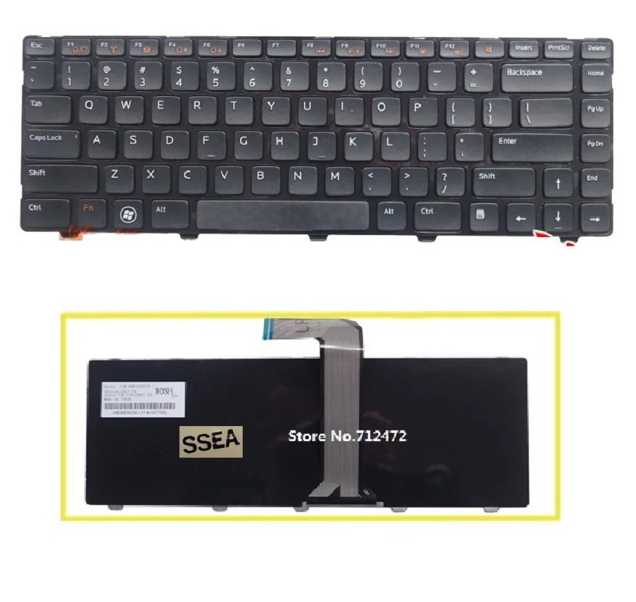 

Клавиатура SSEA New US черная для ноутбука Dell Vostro V131 2420 2520 3550 3560 X38K3 T5M02 65JY3 AER01U00010 NSK-DX0SQ 01