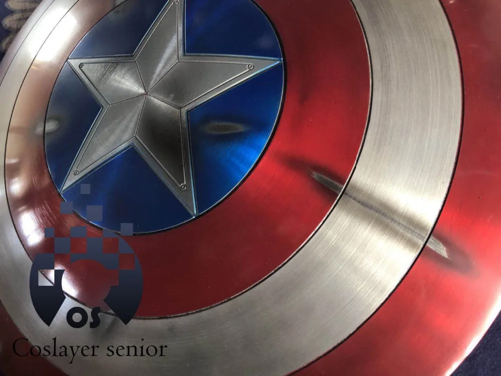 Новая версия 57 см щит капитана Америки 1:1 Steve Rogers Алюминиевый металлический для