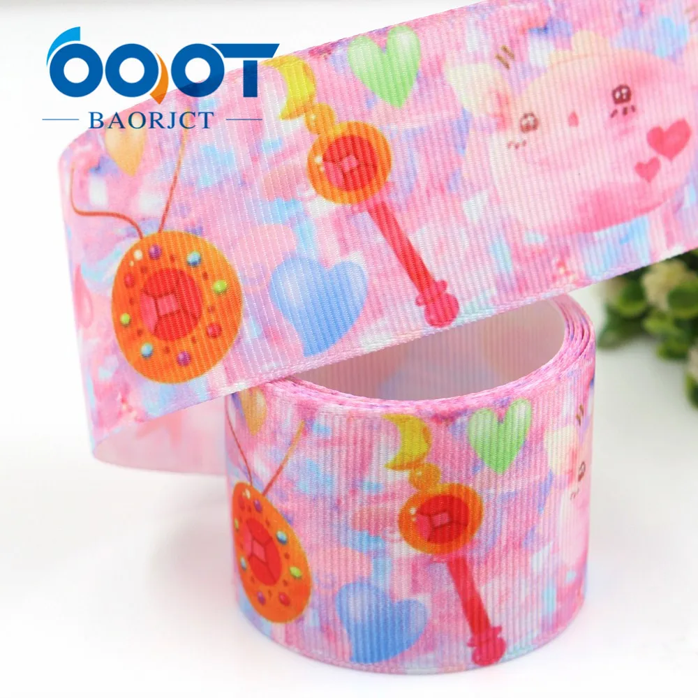 OOOT BAORJCT G-18719-653, 38 мм, 10 ярдов мультфильм цветные ленты тепловой передачи напечатанный grosgrain Свадебный Материал "сделай сам"