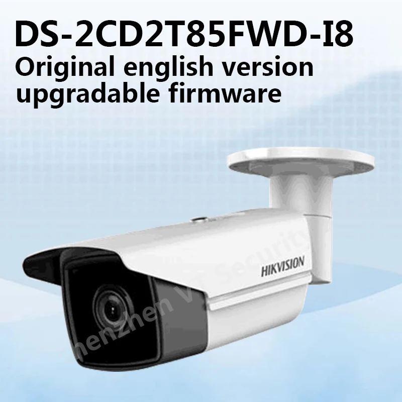 Английская версия DS-2CD2T85FWD-I8 8MP метка сети IP security Камера POE SD карты 80 м ИК H.265 + |