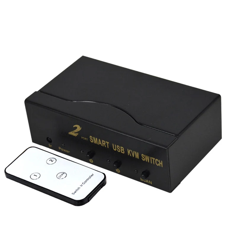 Usb vga kvm switch 2 порта VGA переключатель SVGA адаптер для подключения клавиатуры и мыши