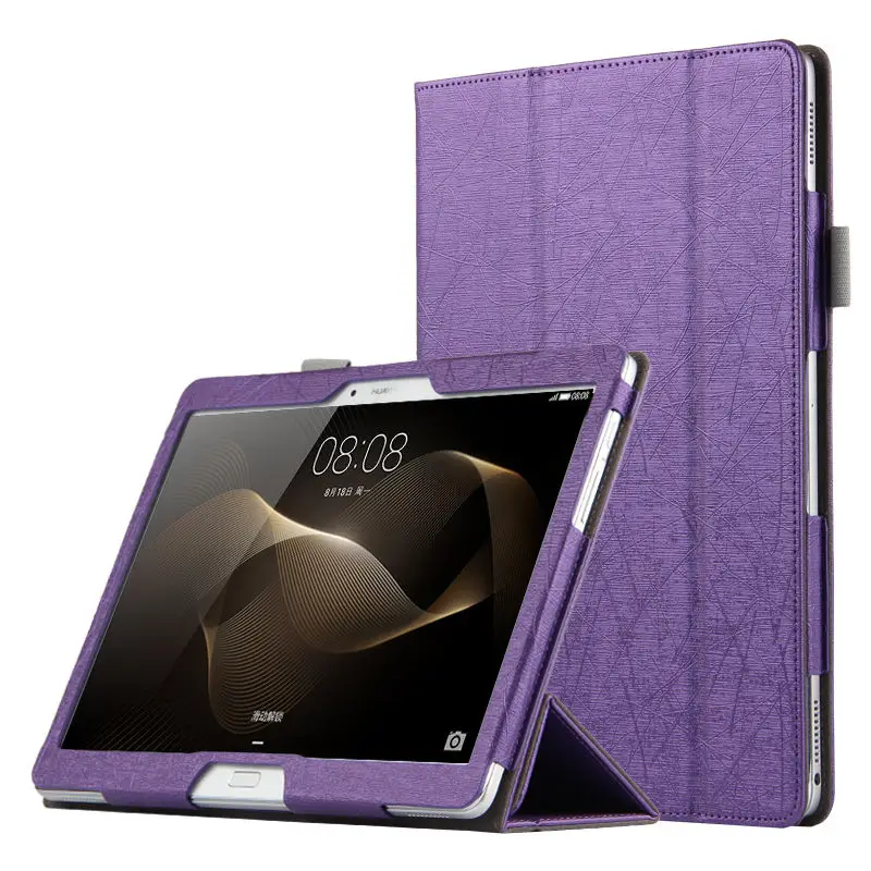 Чехол для Huawei MediaPad M2 10.0 защитную обложку Smart Cover искусственная кожа планшет для Huawei MediaPad M2-A01L A01w PU Protector охватывает - Цвет: violet
