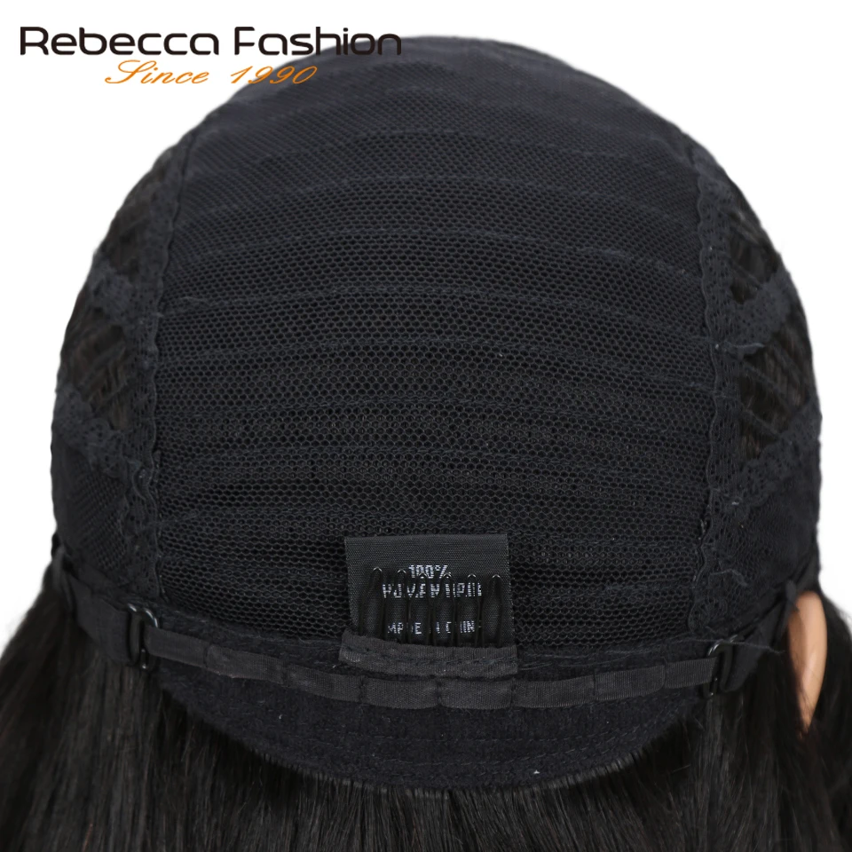 Rebecca левой боковой части Ombre человеческих волос парики шнурка для черный Для